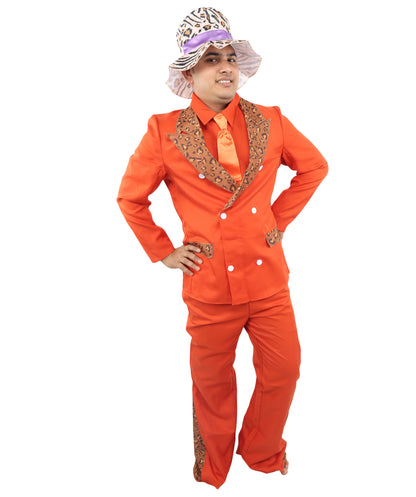 HPO Men's Red Cowboy Suit Costume with Hat – Western Outfit | Classic Rodeo Style Party, Halloween & Theme Event Dress Up