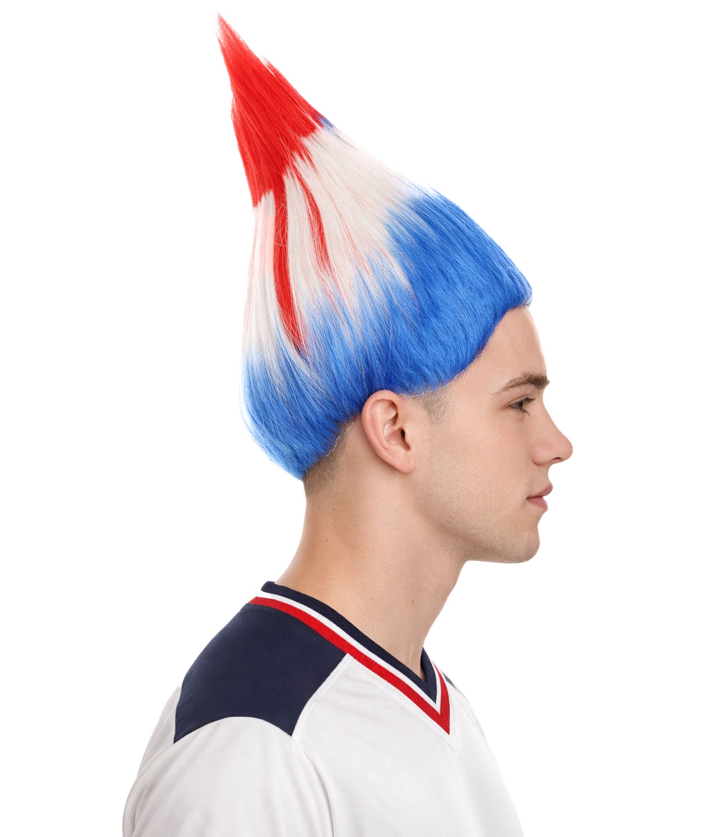 Croatia Flag Sport Troll Wig | Halloween Wigs | Premium Breathable Capless Cap