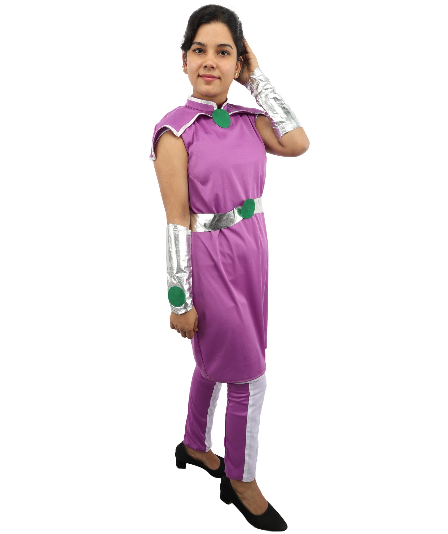 Girl's Superhero Deluxe Starfire Costume - Vibrant and Detailed, Perfect for Cosplay and Themed Events