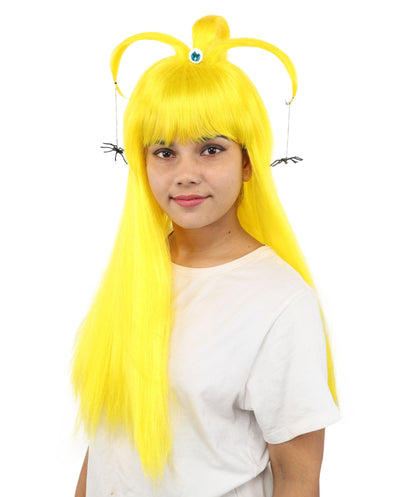 HPO Adult Women's Spider Gothic Sculpted Wig | Multiple Color Options, create of synthetic fiber, architectural spider-leg loops with blunt bangs, breathable base | Party, Halloween, theater, drag, performance, costume events
