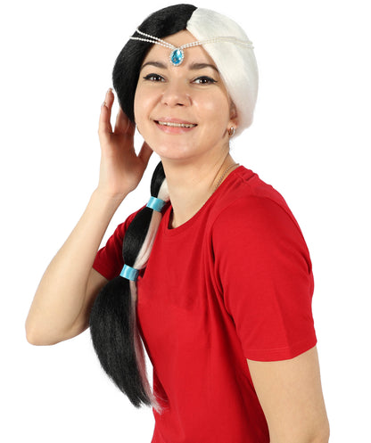 Womens Princess  Braided Wig | Black TV/Movie Wigs | Premium Breathable Capless Cap