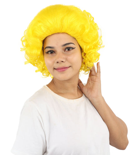 HPO Adult Women's Dame Edna Everage Wigs | Multiple Color Options | Drag Queen-Inspired Colorful Synthetic Hair for Parties, Stage Events | Breathable Capless Design