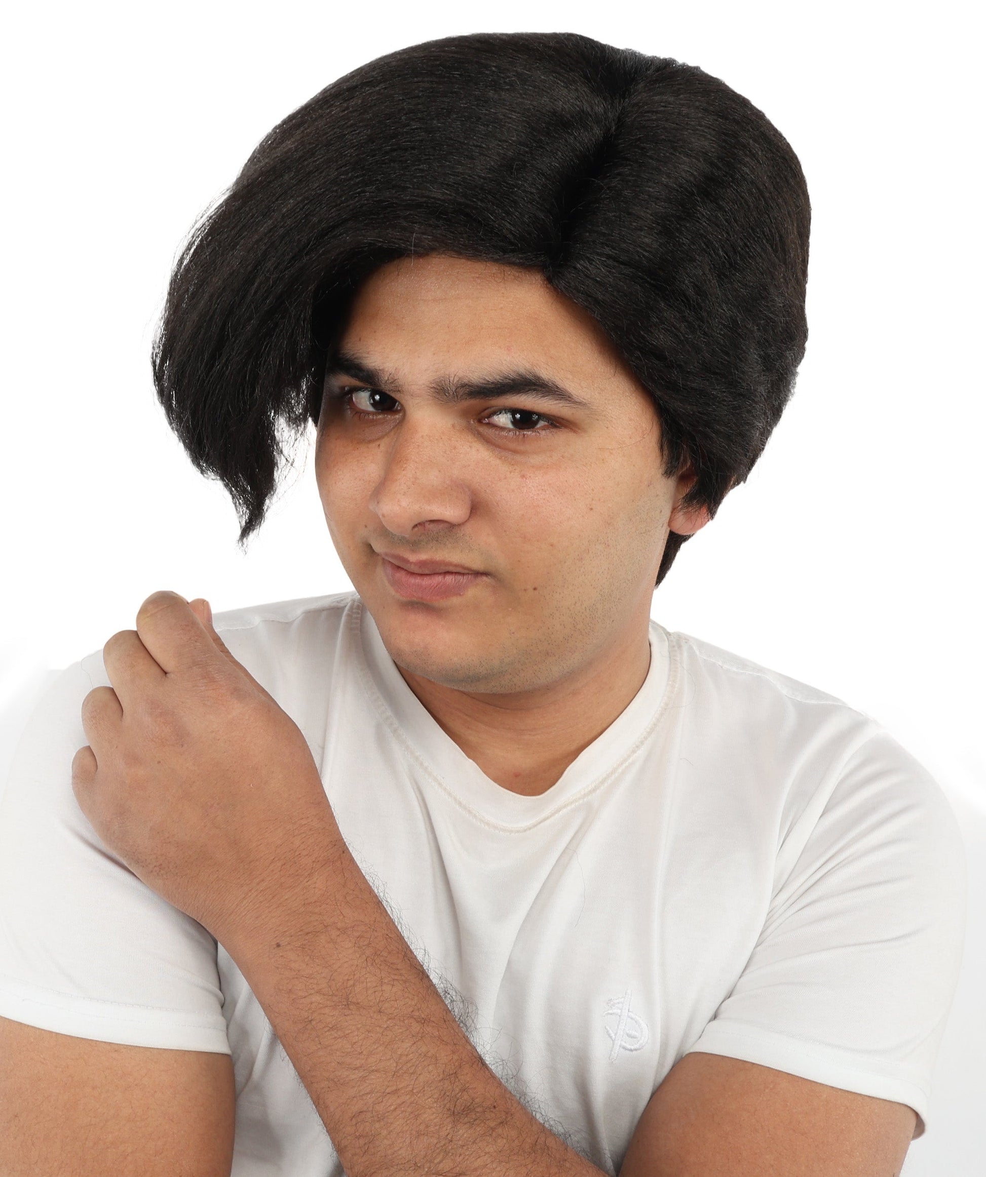 Black Side Swept Wig