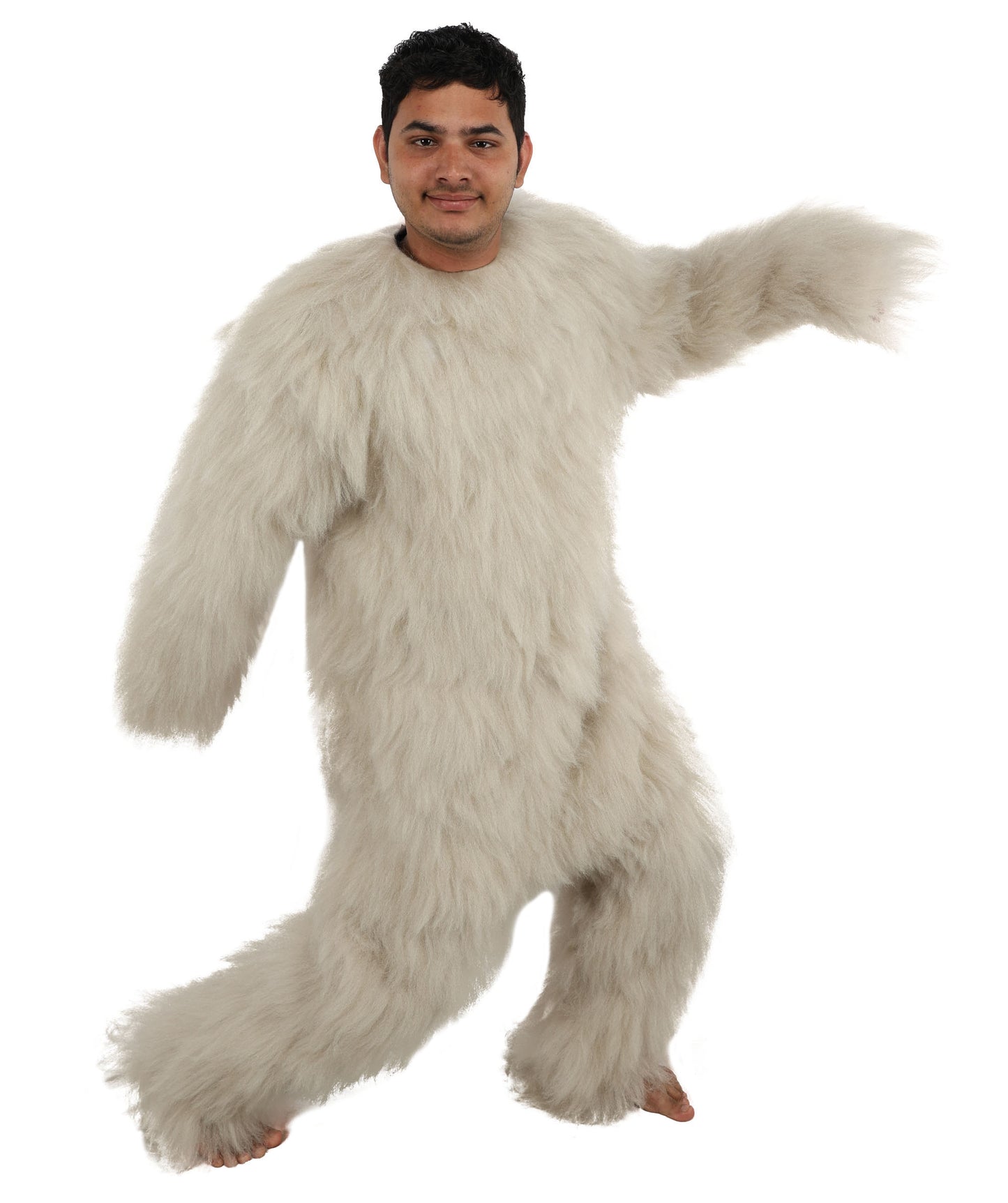 HPO Men’s Grey Animal Costume Bundle & Mask Set | Fluffy Creature Outfit & Hair for Cosplay & Roleplay | Plush Character  Costumes for Parties, Photo Shoots & Themed Events