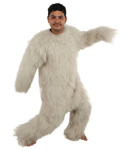 HPO Men’s Grey Animal Costume Bundle & Mask Set | Fluffy Creature Outfit & Hair for Cosplay & Roleplay | Plush Character  Costumes for Parties, Photo Shoots & Themed Events