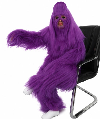 HPO Teen Extreme Hairy Person Costume Bundle & Mask Set - Full-Body Hair Suit Extra-Long Costume Wig for Halloween, Cosplay & Parties - Multiple Color Options