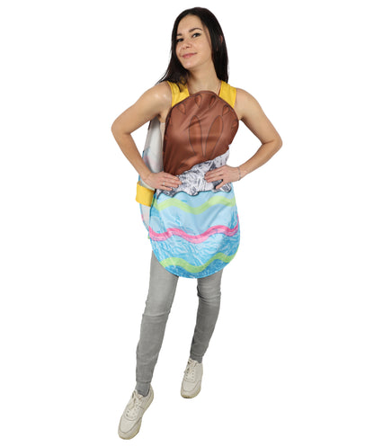HPO Unisex Vibrant and Unique Design Multicolor Egg Costume | Suitable for Halloween | Flame-retardant Synthetic Fabric