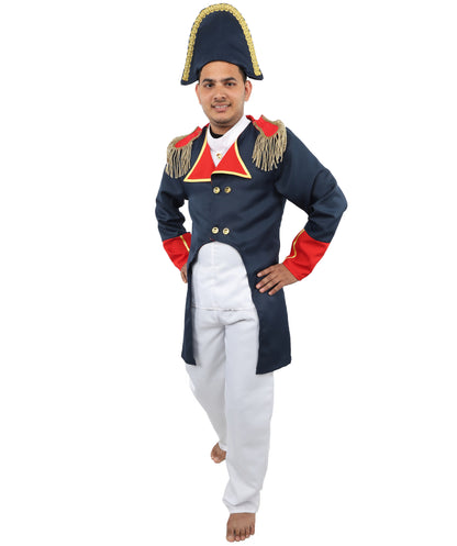HPO Men’s Military Emperor Style Costume - Formal Command Ornate Jacket | Event Appearance for Theme Nights, Performances
