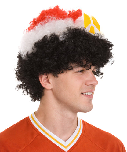 Egypt Flag Sport Afro Wig | Red White Black Wig