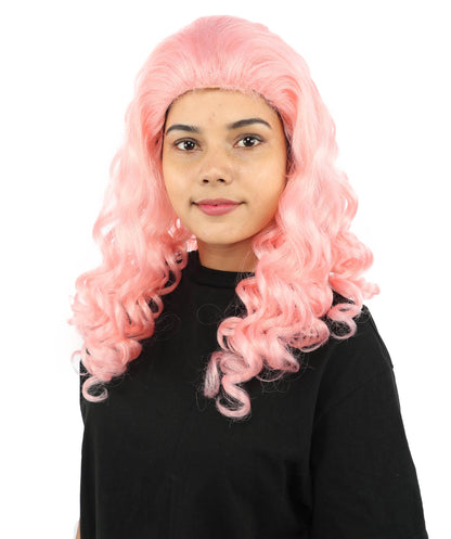 HPO Adult Women’s 16-Inch Medium Wig with Soft Curls | Multiple Color Options | Ideal for Cosplay, and Themed Events | Elegant, Versatile Hairpiece for Various Looks