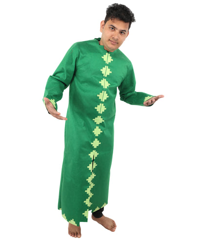HPO Men’s Pixel Block Performer Green Costume | Block-Inspired Outfit | Cosplay, Halloween, Stage & Themed Party Fun Costume