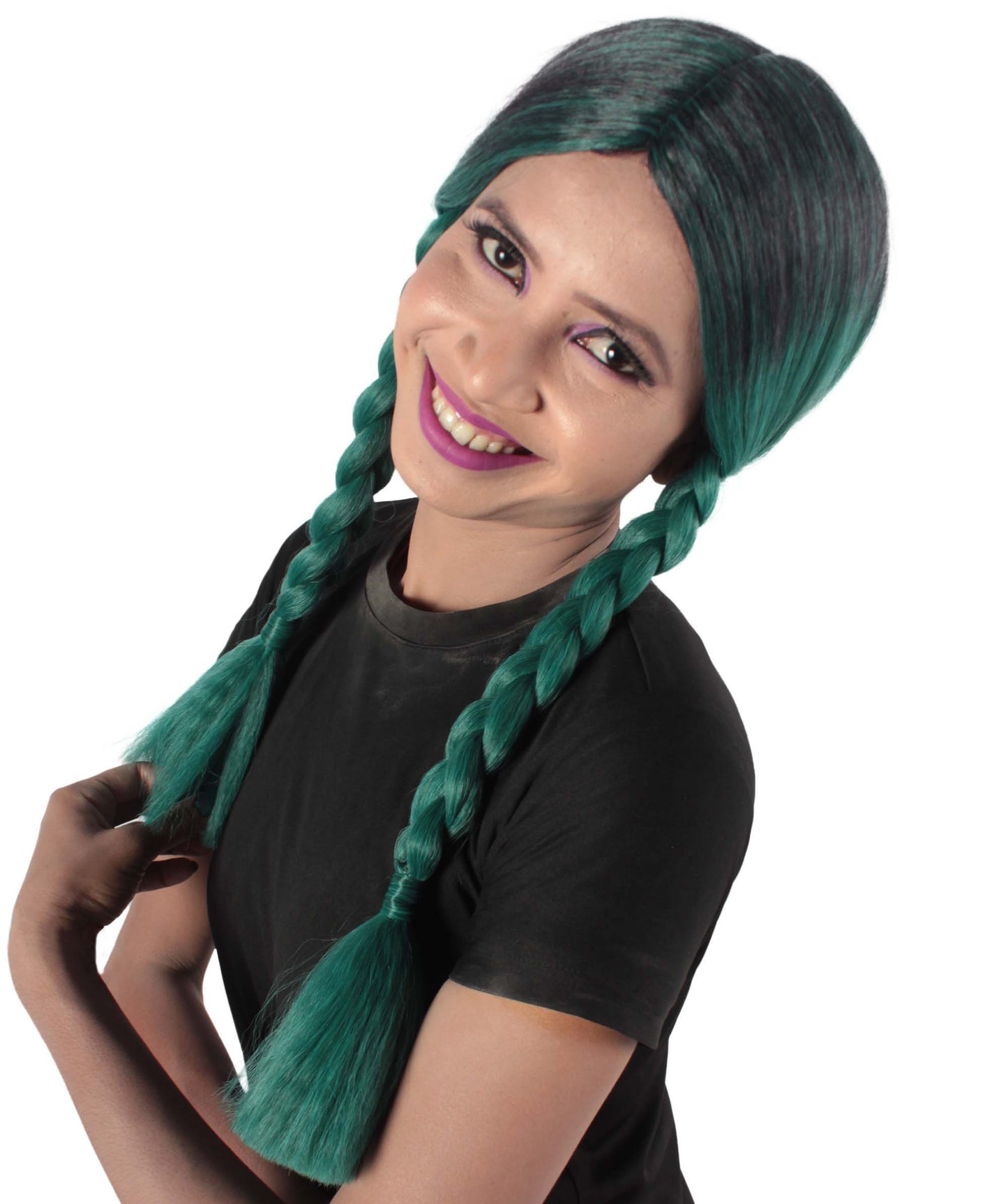 HPO Women's  Braided Gothic Wig | Multiple Color Collections TV Movie Wigs | Premium Breathable Capless Cap