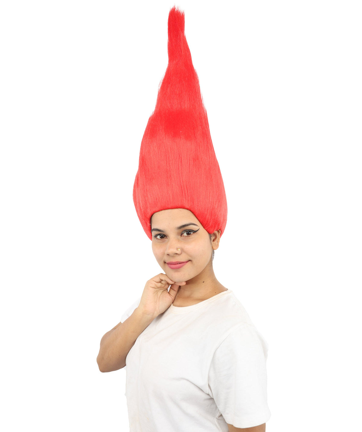 HPO Adult & Teen Women's Tall Cone Wig | Multicolor Options, create of synthetic fiber, extremely tall smooth pointed texture, breathable base | Party, Halloween, theater, drag, performance, costume events