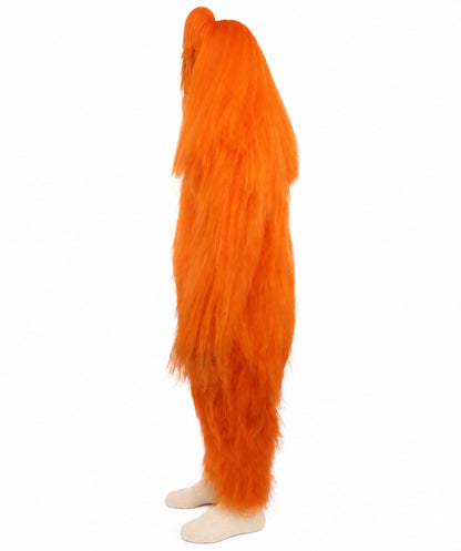 HPO Unisex Extreme Hairy Person Costume, Mask and Bundle - Full-Body Hair Suit Extra-Long Ash Brown Costume Wig for Halloween, Cosplay & Parties