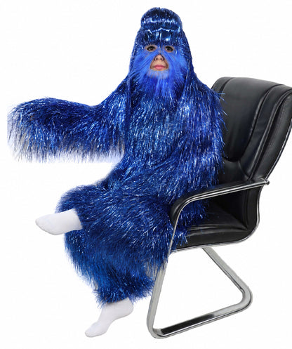 HPO Unisex Teen Extreme Tinsel Hairy Person Costume Bundle & Mask Set - Full-Body Tinsel Hair Suit Extra-Long Costume Wig for Halloween, Cosplay & Parties - Multiple Color Options