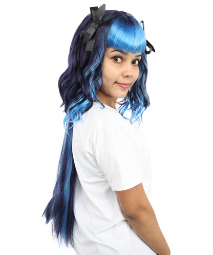 HPO Women’s Curly  Braided Jellyfish Head Wig – Ocean Inspired Fantasy Hair with Voluminous Tentacle Strands | Cosplay Outfit for Themed Parties & Creative Dress Up