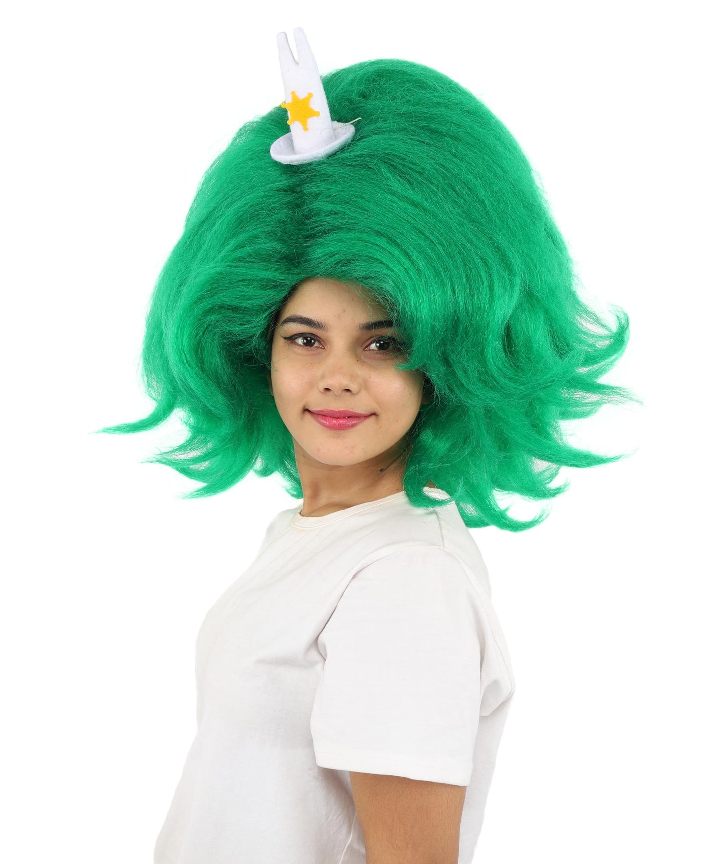 HPO Adult Women's Long Red Bob Wig | Straight Shoulder-Length Black Hair with Blunt Bangs, Included Accessory Set & Breathable Cap | Halloween, Anime Roleplay, Costume Party & Daily Wear