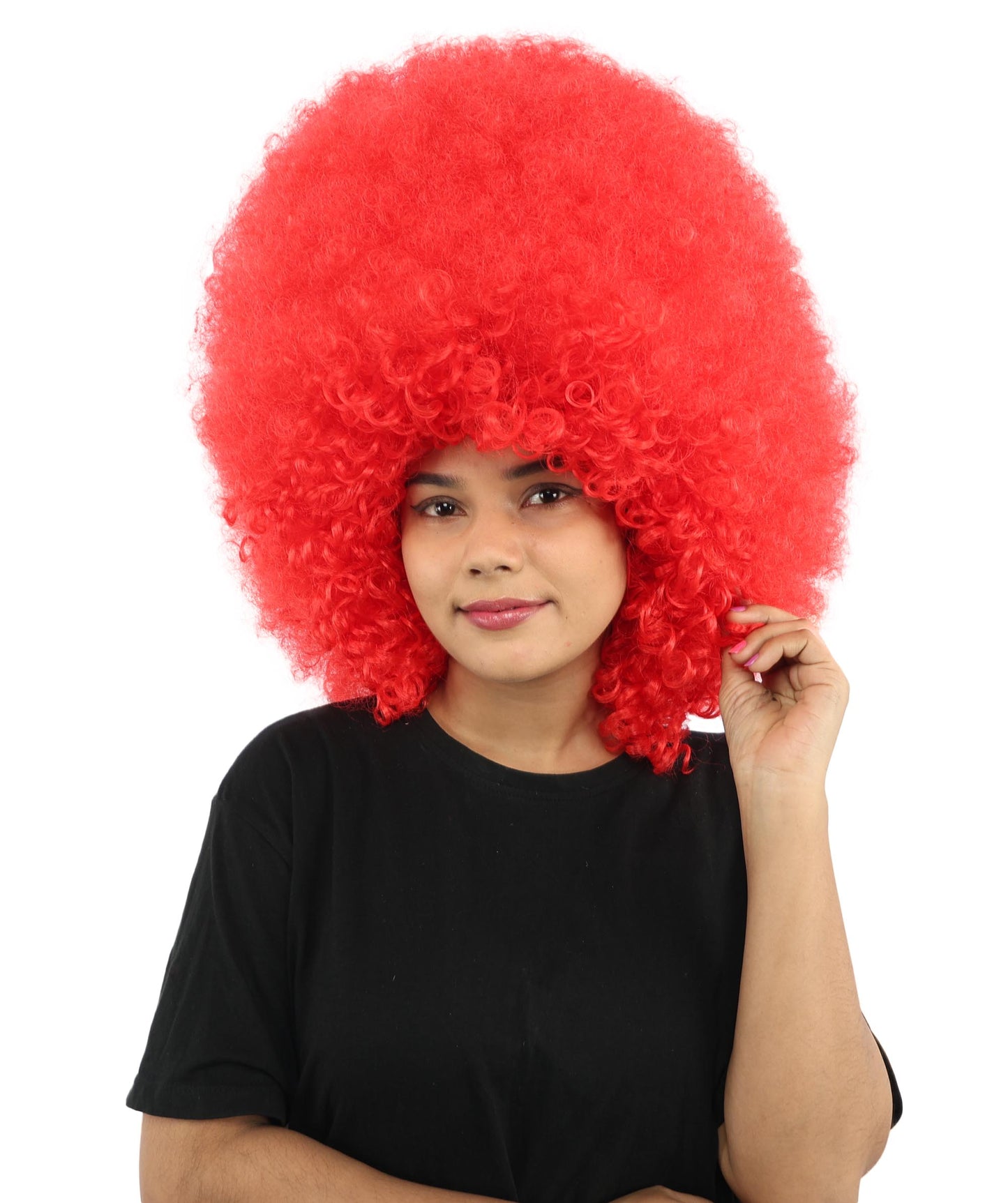 HPO Women's Giant White Glitter Afro Wig | Massive Puffy Sparkle Hair with Silver Sheen, Synthetic Fiber & Breathable Cap | Halloween, Troll Roleplay, 70s Disco Party, Theater & Funny Costume
