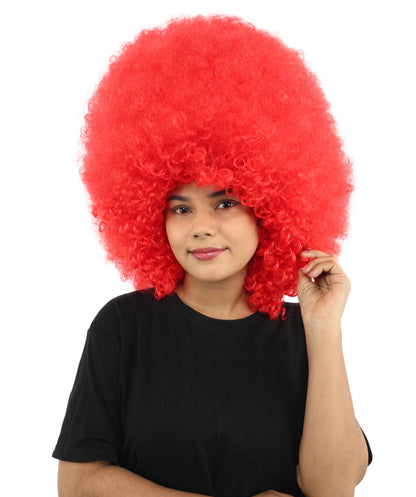 HPO Women's Giant White Glitter Afro Wig | Massive Puffy Sparkle Hair with Silver Sheen, Synthetic Fiber & Breathable Cap | Halloween, Troll Roleplay, 70s Disco Party, Theater & Funny Costume