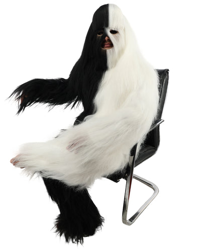 HPO  Extreme Hairy Person Two Part Costume, Mask and Bundle Set - Full-Body Hair Suit Extra-Long Costume Wig for Halloween, Cosplay & Parties - Multiple Color Options