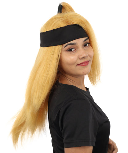 Women's High Ponytail Ninja Wig | Multiple Color Options | Create of synthetic fiber, long straight texture with top-tied fountain, breathable base | Cosplay, Halloween, theater, party, performance, costume events