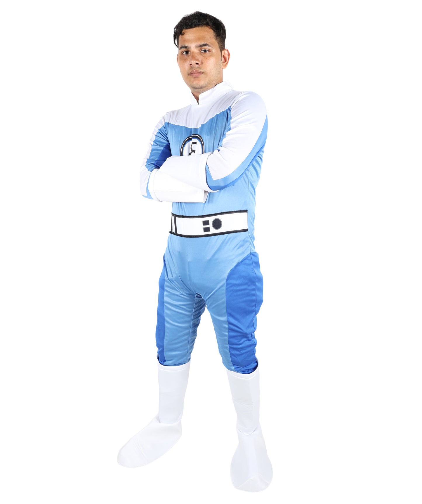 HPO Men’s Ultimate Sci-Fi Team Costume | 3-in-1 Jersey Dress with Hand Gloves | Futuristic Cosplay Outfit