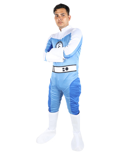 HPO Men’s Ultimate Sci-Fi Team Costume | 3-in-1 Jersey Dress with Hand Gloves | Futuristic Cosplay Outfit