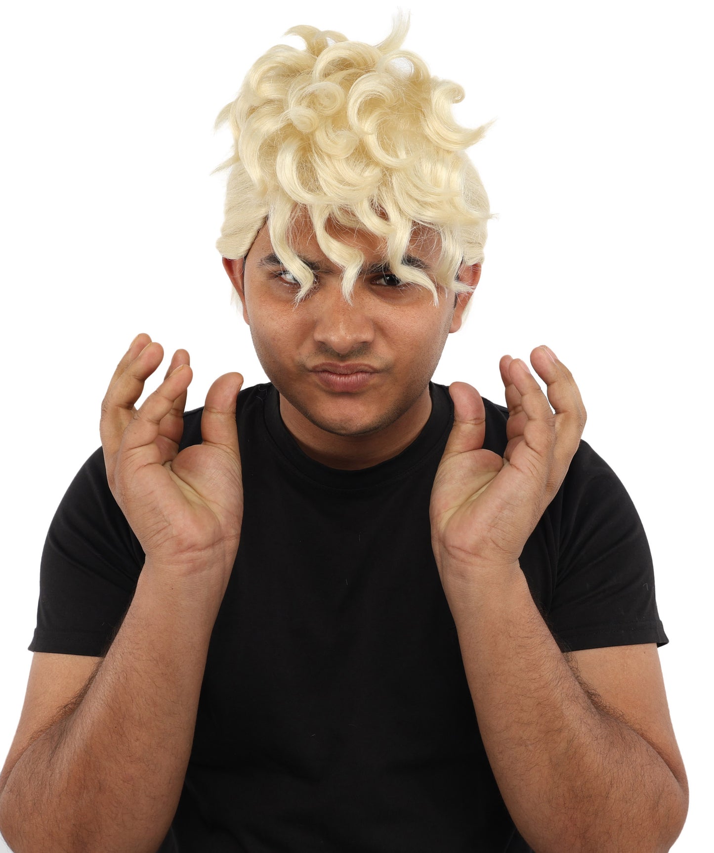HPO Men’s Dark Brown Wig | Messy, Textured Look for Casual, Fun Styles | Ideal for Halloween, Cosplay and Themed Parties