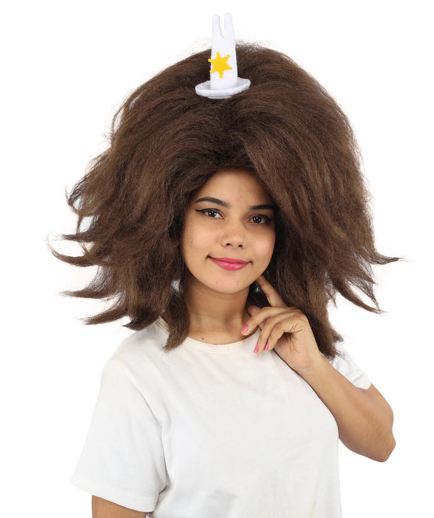 HPO Adult Women's Long Red Bob Wig | Straight Shoulder-Length Black Hair with Blunt Bangs, Included Accessory Set & Breathable Cap | Halloween, Anime Roleplay, Costume Party & Daily Wear