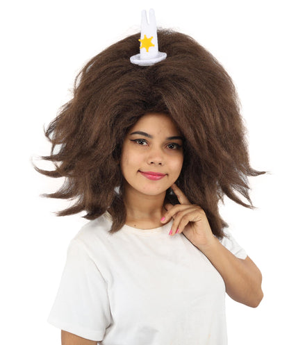 HPO Adult Women's Long Red Bob Wig | Straight Shoulder-Length Black Hair with Blunt Bangs, Included Accessory Set & Breathable Cap | Halloween, Anime Roleplay, Costume Party & Daily Wear