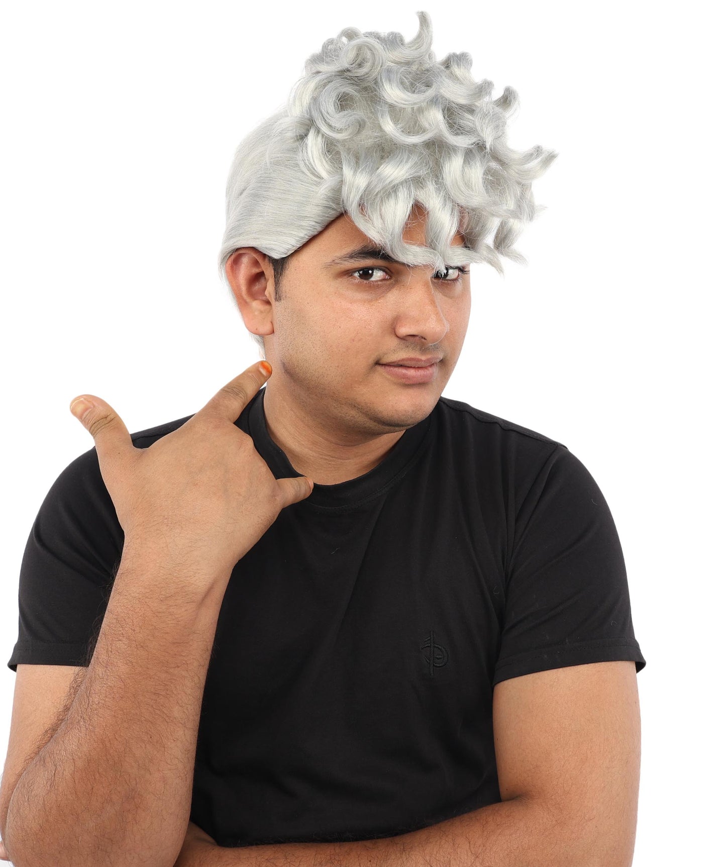 HPO Men’s Dark Brown Wig | Messy, Textured Look for Casual, Fun Styles | Ideal for Halloween, Cosplay and Themed Parties