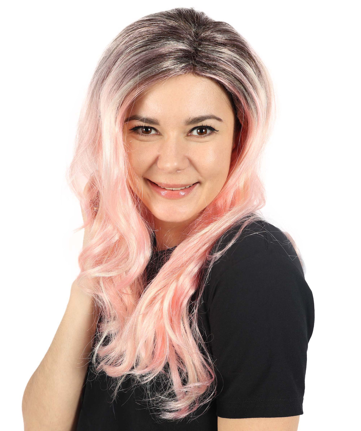 HPO  Women's Classic 90's Popstar Multiple Wig – Layered, Flirty Hairpiece with Pigtails, Perfect for Channeling a Retro Pop Icon Look, Premium Breathable Capless Cap