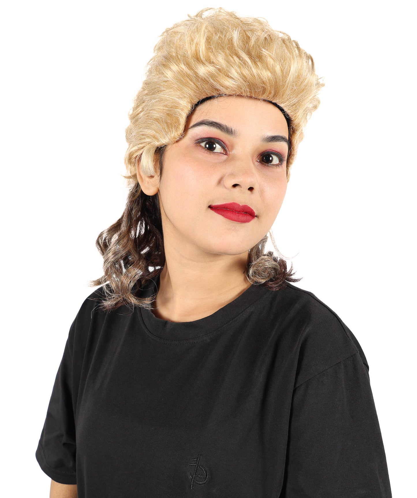 HPO Women’s Short Spiky Mullet Wig | Textured Punk Cut Hairpiece with Sharp Layers | Often Chosen for Creative Styling, Theme Events, Photo Shoots & Stage Appearance