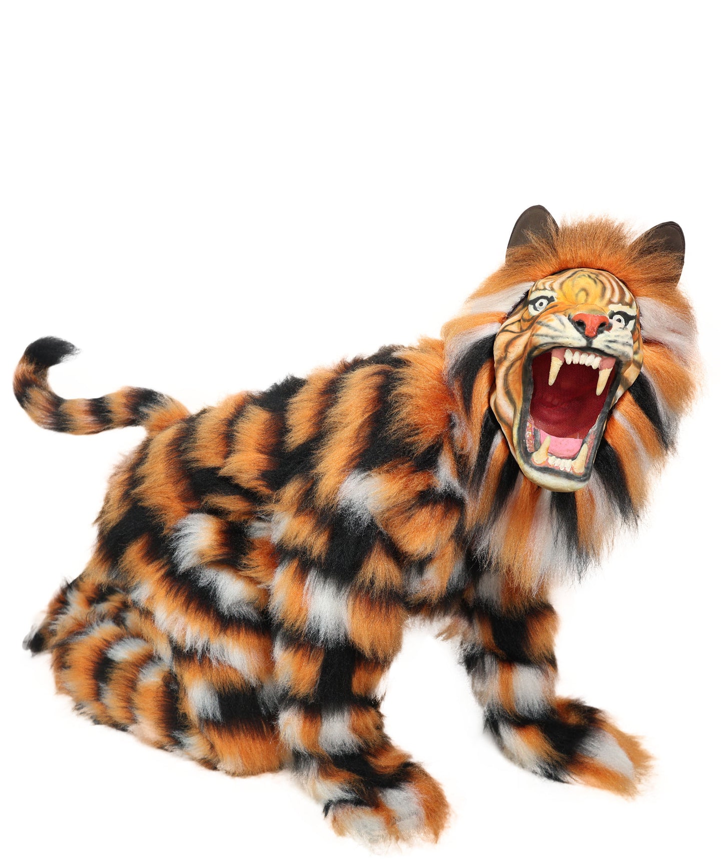 HPO Adult Unisex Fur Tiger Costume, Mask & Bundle Set | Realistic Fur Suit with Headpiece | Ideal for Halloween and Jungle Cosplay