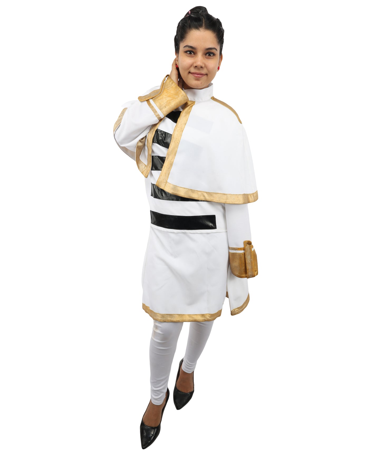 C-ZOFEK Frieren Elf Cosplay White Costume White Cape| Skirt, Pantyhose, Earrings