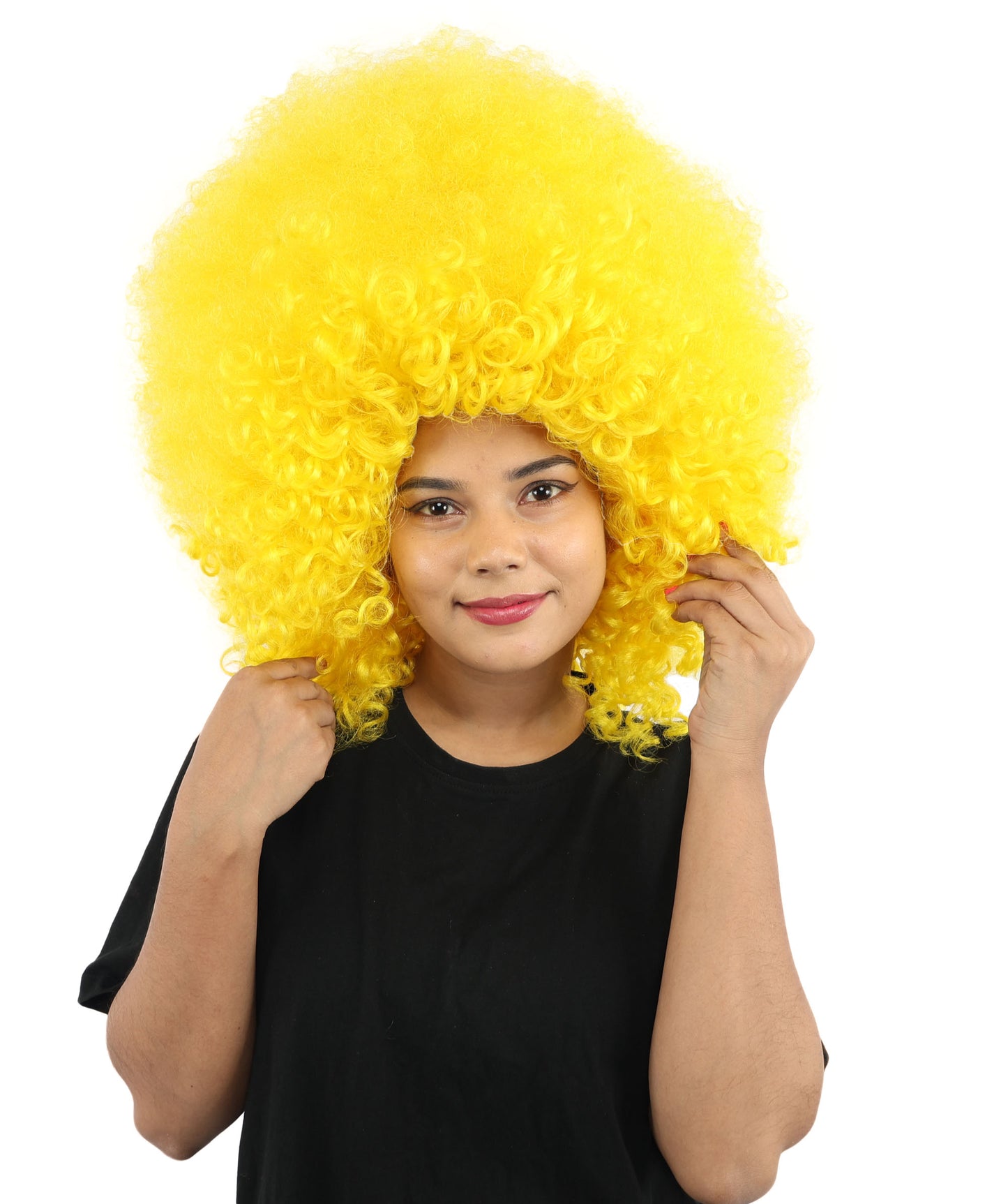 HPO Women's Giant White Glitter Afro Wig | Massive Puffy Sparkle Hair with Silver Sheen, Synthetic Fiber & Breathable Cap | Halloween, Troll Roleplay, 70s Disco Party, Theater & Funny Costume