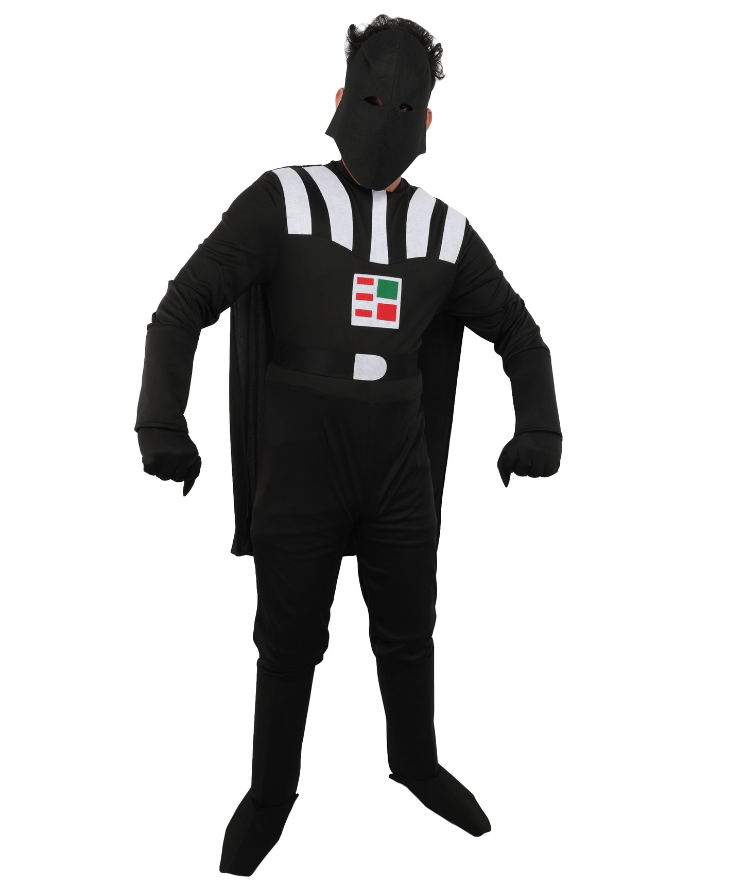HPO Men's Youth Deluxe Black Evil Costume With Mask | Premium Tv Admired Outfit