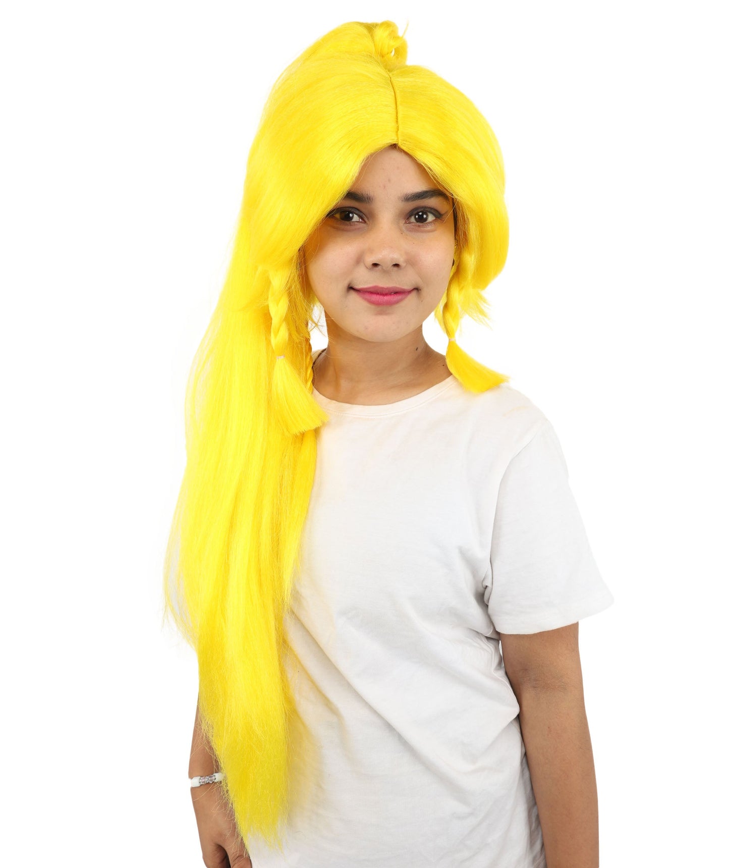 HPO Adult Women's Alien Nature Spirit Hair | Multiple Color Options | Soft Textured Bob with Beaded Braids, Heat Resistant Synthetic Fiber & Breathable Mesh | Halloween, Fantasy Roleplay, Themed Party, Theater & Carnival