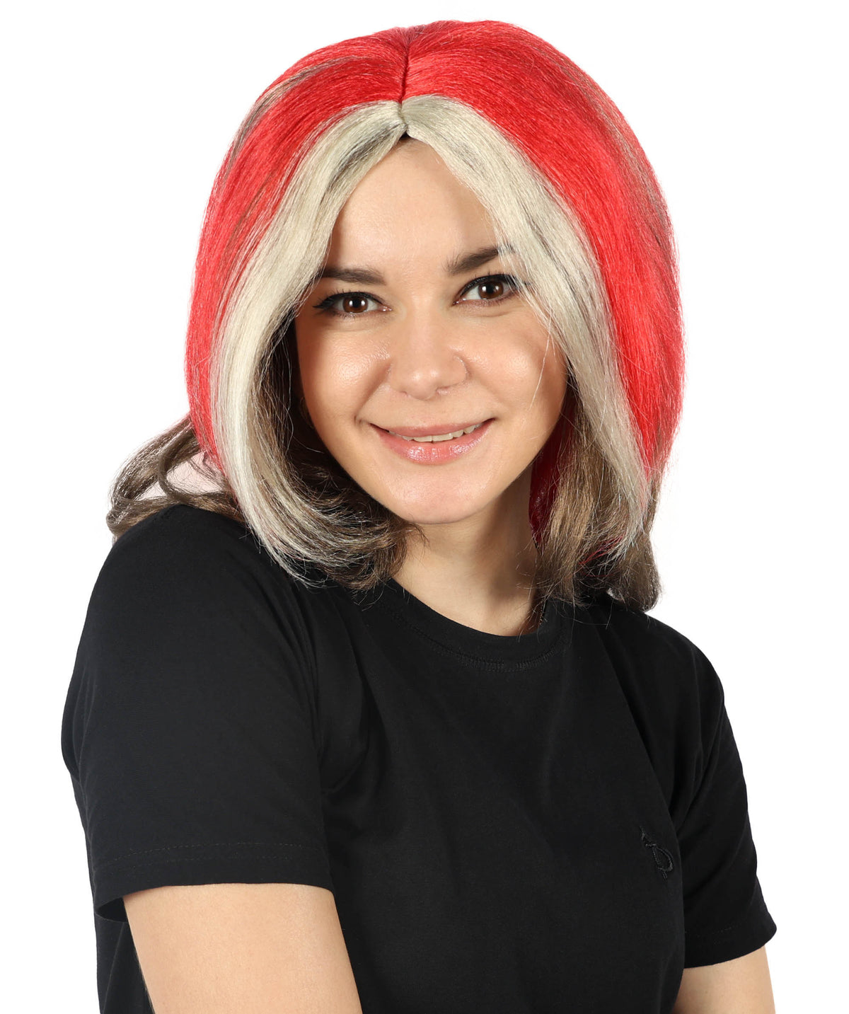 HPO Women Retro 90s Pop Star Wig in Multiple Chic with Bold Curls and Glamorous Flair for a Standout Look,Premium Breathable Capless Cap