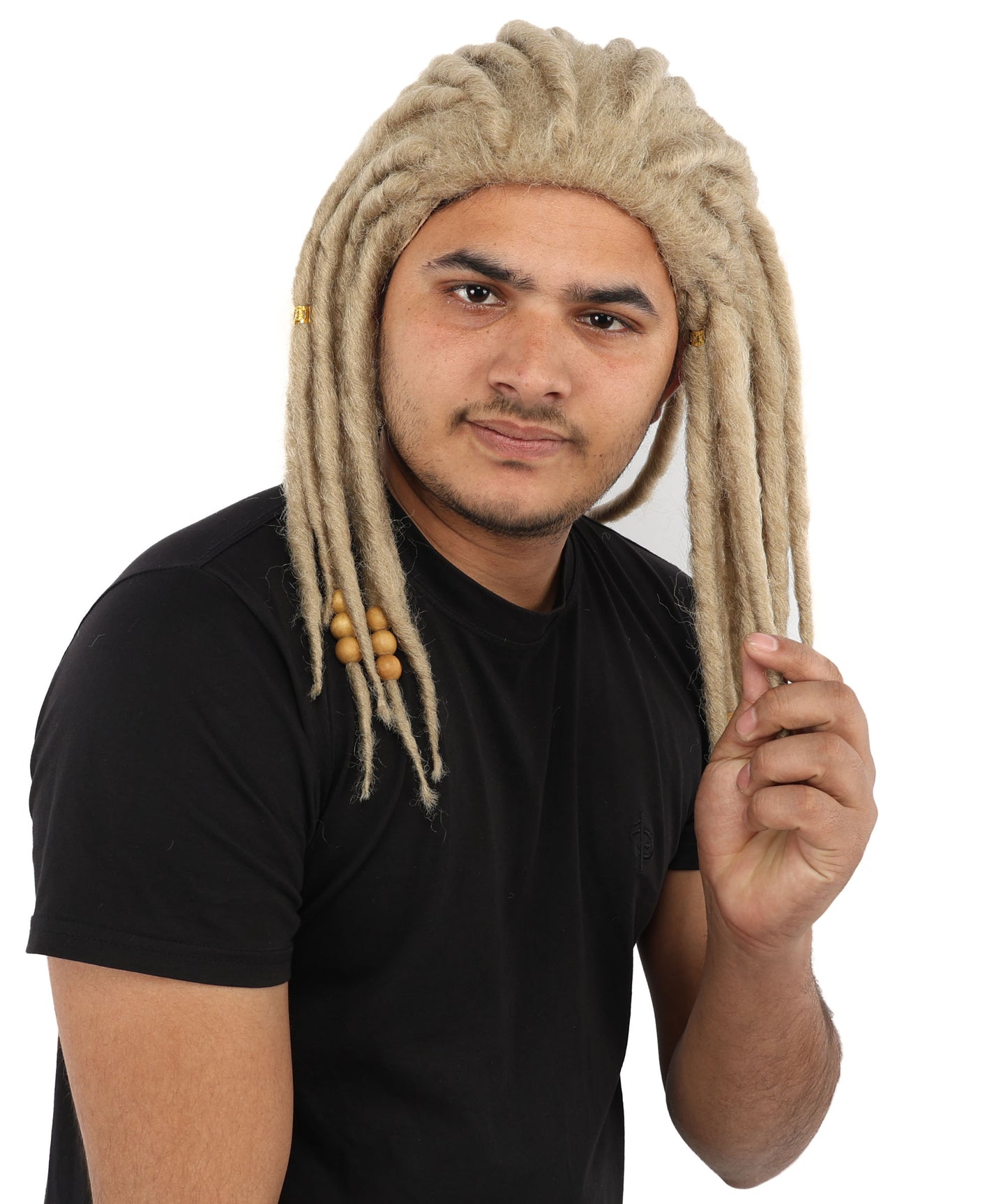 HPO Men’s Blonde Dreadlock Wig | Ideal for Cosplay, Halloween and Themed Parties | 22 Inch Realistic Texture, Adjustable Cap, and Comfortable Fit
