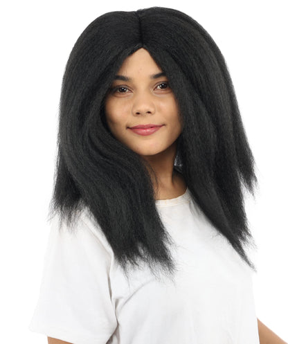 HPO Adult Women's Long Rounded Cartoon Hair Wig | Multiple Color Options | Bubble Bob, Deep Side Part, Heat Friendly Synthetic Strands & Breathable Net | Fancy Dress, Stage Show, Animated Character Events, Halloween & Festival