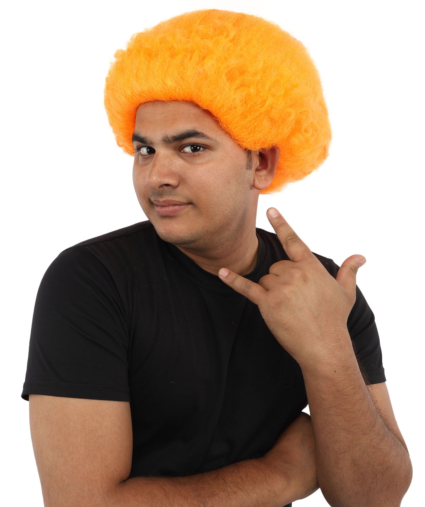 HPO Men's Wild Rocker Wig | Multicolor Options | Voluminous Frizzy Heavy Metal Hair, Two Tone Gradient & Breathable Cap | Halloween, Rock Troll Roleplay, 80s Costume, Theater & Concert Events