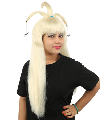 HPO Adult Women's Spider Gothic Sculpted Wig | Multiple Color Options, create of synthetic fiber, architectural spider-leg loops with blunt bangs, breathable base | Party, Halloween, theater, drag, performance, costume events