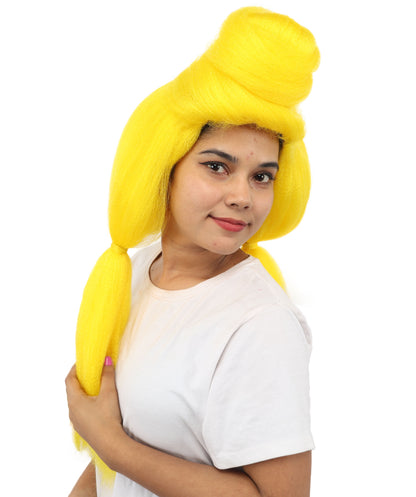 HPO Women’s High Volume Extra Long Yarn Twisted Bun Wig – Multiple Color Options | Bubble Ponytails Hairpiece with Capless Cap | Statement Headpiece for Halloween, Cosplay, Theater and Drag Looks