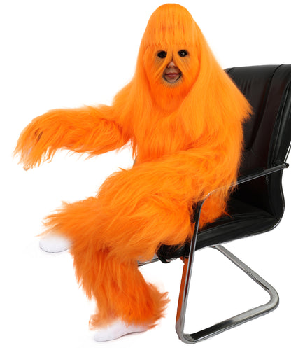 HPO Teen Extreme Hairy Person Costume Bundle & Mask Set - Full-Body Hair Suit Extra-Long Costume Wig for Halloween, Cosplay & Parties - Multiple Color Options