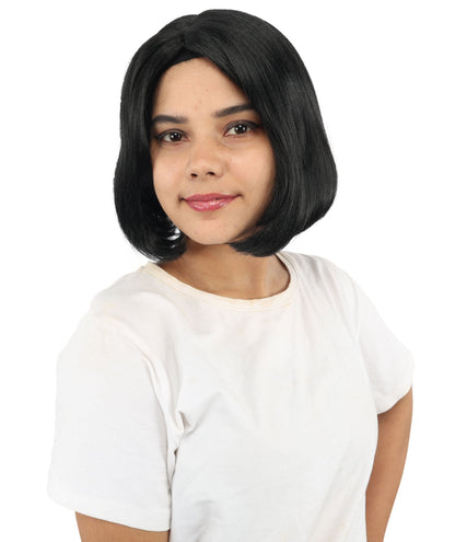 Adult Women's Two-Tone Bob Wig | Multiple Color Options | Short Straight Blunt Cut Inspired by American Pop Artist Look | Natural Hairline for Halloween and Cosplay