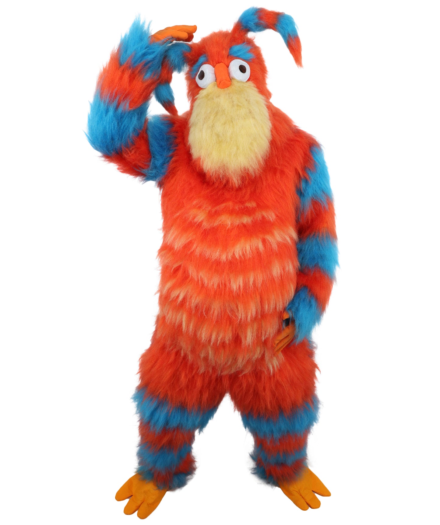 HPO Monster Bundle Costume & Mask Set – 74 Inch Full Body Fur Suit with Head Mask | Ideal for Cosplay & Halloween