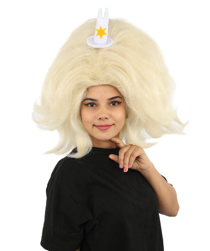 HPO Adult Women's Long Red Bob Wig | Straight Shoulder-Length Black Hair with Blunt Bangs, Included Accessory Set & Breathable Cap | Halloween, Anime Roleplay, Costume Party & Daily Wear