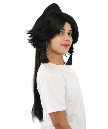 HPO Adult Women's Alien Nature Spirit Hair | Multiple Color Options | Soft Textured Bob with Beaded Braids, Heat Resistant Synthetic Fiber & Breathable Mesh | Halloween, Fantasy Roleplay, Themed Party, Theater & Carnival
