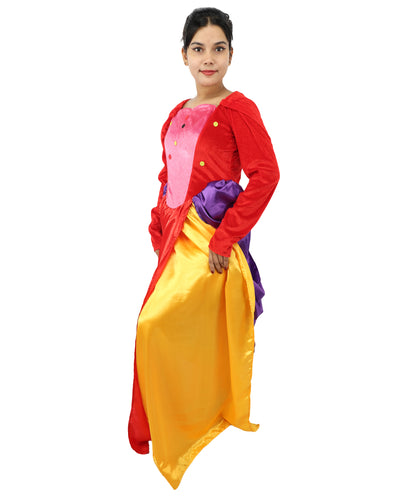 HPO Enchanted Multicolor Witch Costume | Adult Women’s Gothic Fantasy Dress with Corset Style & Flowing Sleeves | Halloween, Cosplay & Parties